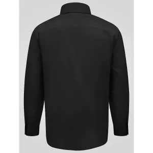 Chemise stretch élégante noire t-8XL