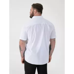 Chemise manches courtes élégante blanche-3XL