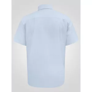 Chemise manches courtes élégante bleu clair-2XL