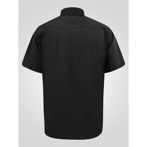 Chemise manches courtes élégante noire-8XL