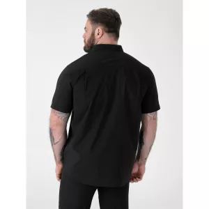 Chemise manches courtes élégante noire-2XL