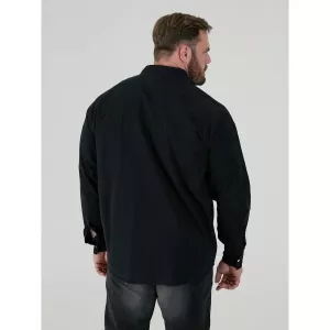 Chemise denim western authentique noire-5XL