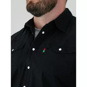 Chemise denim western authentique noire-7XL