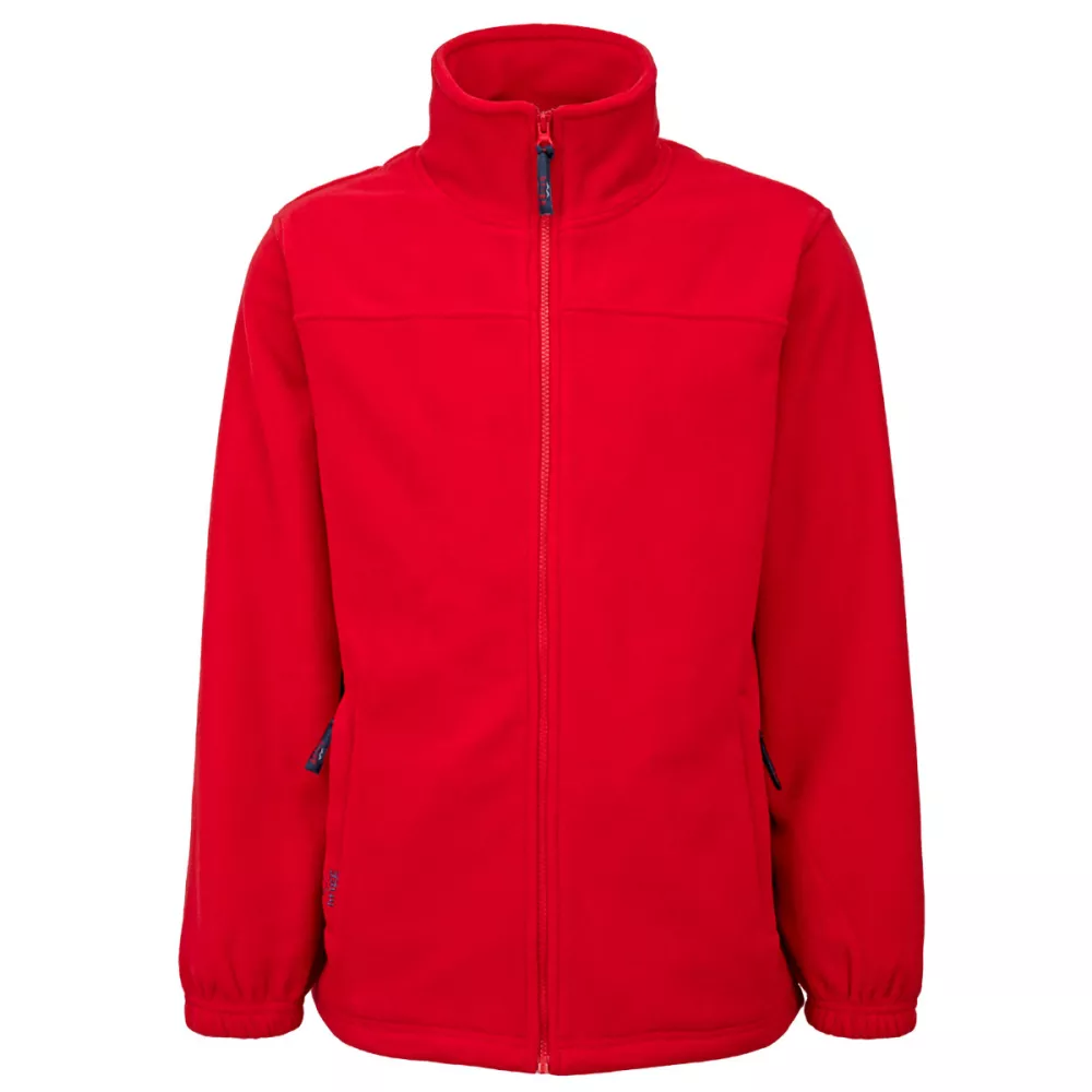 Polaire zippé avec poches rouge-4XL