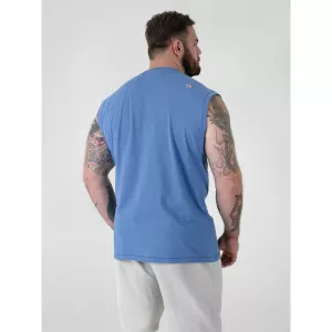 T-shirt sans manches Miami été Mélange de bleu clair-8XL