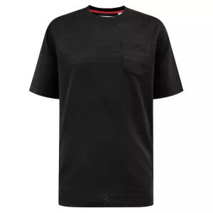 T-shirt jacquard poche poitrine noir