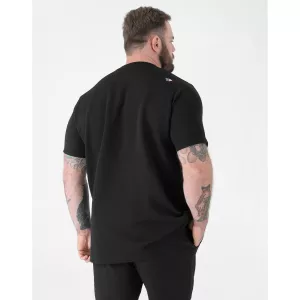 T-shirt jacquard poche poitrine noir-3XL