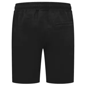 Short jacquard taille élastique noir-4XL