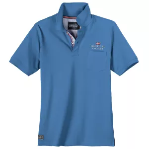 Polo poche poitrine bleu marina-6XL