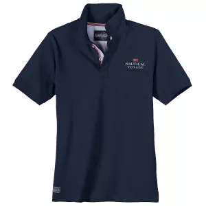 Polo poche poitrine bleu nuit-7XL