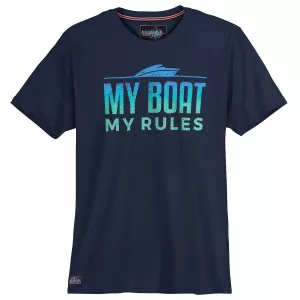 T-shirt imprimé bateau Redfield bleu nuit-10XL