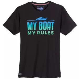 T-shirt imprimé bateau Redfield noir-3XL