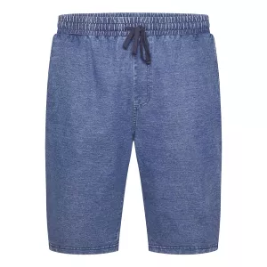 Short stretch chiné confort bleu indigo