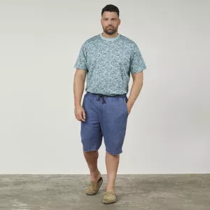 Short stretch chiné confort bleu indigo-5XL