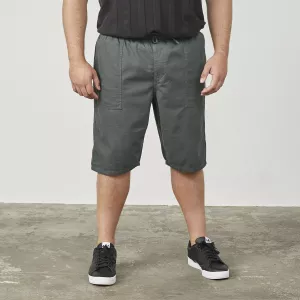 Short coton léger à cordon vert foncé-4XL
