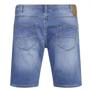 Short en jean délavé bleu délavé usé-P48
