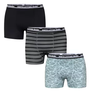 Pack de 3 Boxers assortis noir / vert foncé-4XL