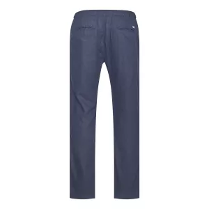 Pantalon lin comfort fit bleu marine-3XL