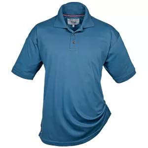 Polo piqué uni Brigg bleu