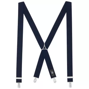 Bretelles X-Form LINDENMANN bleu marine grand losange-C130