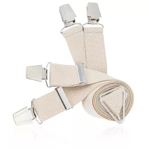 Bretelles X-Form LINDENMANN petit losange Beige clair