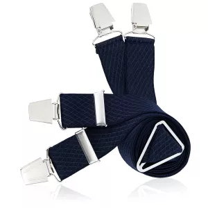 Bretelles X-Form LINDENMANN petit losange bleu marine