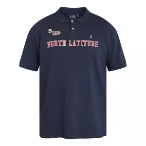 Polo North Latitude bleu marine style marin bicolore