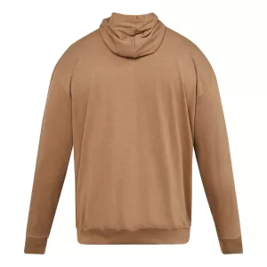 Sweat à capuche Camel motif poitrine discret-4XL