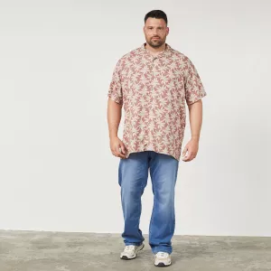 Chemise palmiers couleur cognac viscose légère-5XL