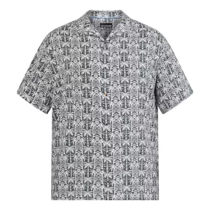 Chemise à motifs vert délavé viscose