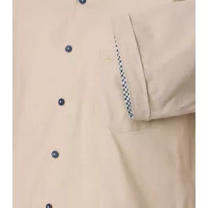 Chemise Oxford Beige clair unie Comfort Fit -5XL