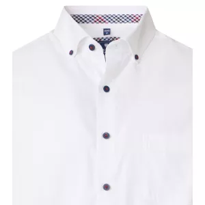 Chemise Oxford blanche unie Comfort Fit -4XL