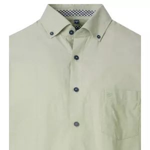Chemise Oxford Vert Pistache unie Comfort Fit -5XL