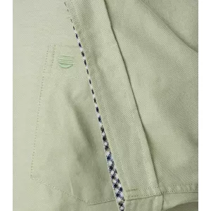 Chemise Oxford Vert Pistache unie Comfort Fit -6XL