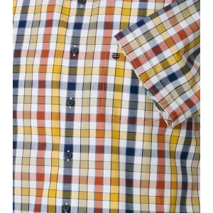 Chemise casual à carreaux jaune bleu et rouge Comfort Fit-4XL