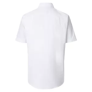 Chemise casual Oxford blanche col boutonné-4XL