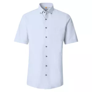 Chemise casual Oxford bleu clair col boutonné