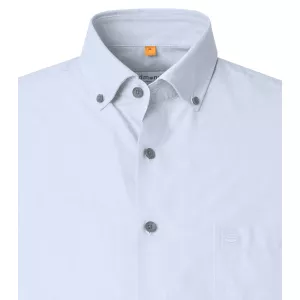 Chemise casual Oxford bleu clair col boutonné-4XL