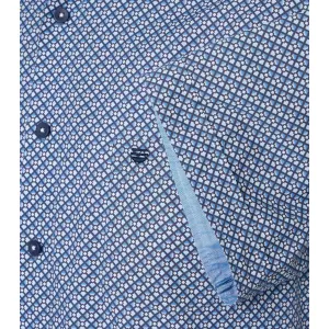 Chemise casual imprimée Motif Marine et bleu Comfort Fit -2XL