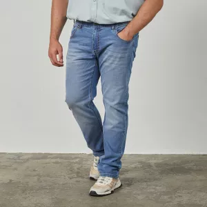Jean bleu délavé coupe regular-P58