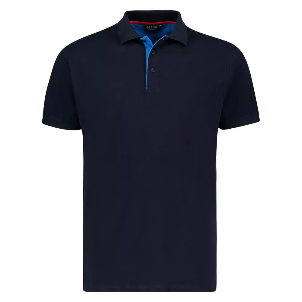 Polo bleu marine Comfort Fit single piqué-9XL