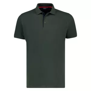 Polo vert sapin Comfort Fit single piqué-10XL
