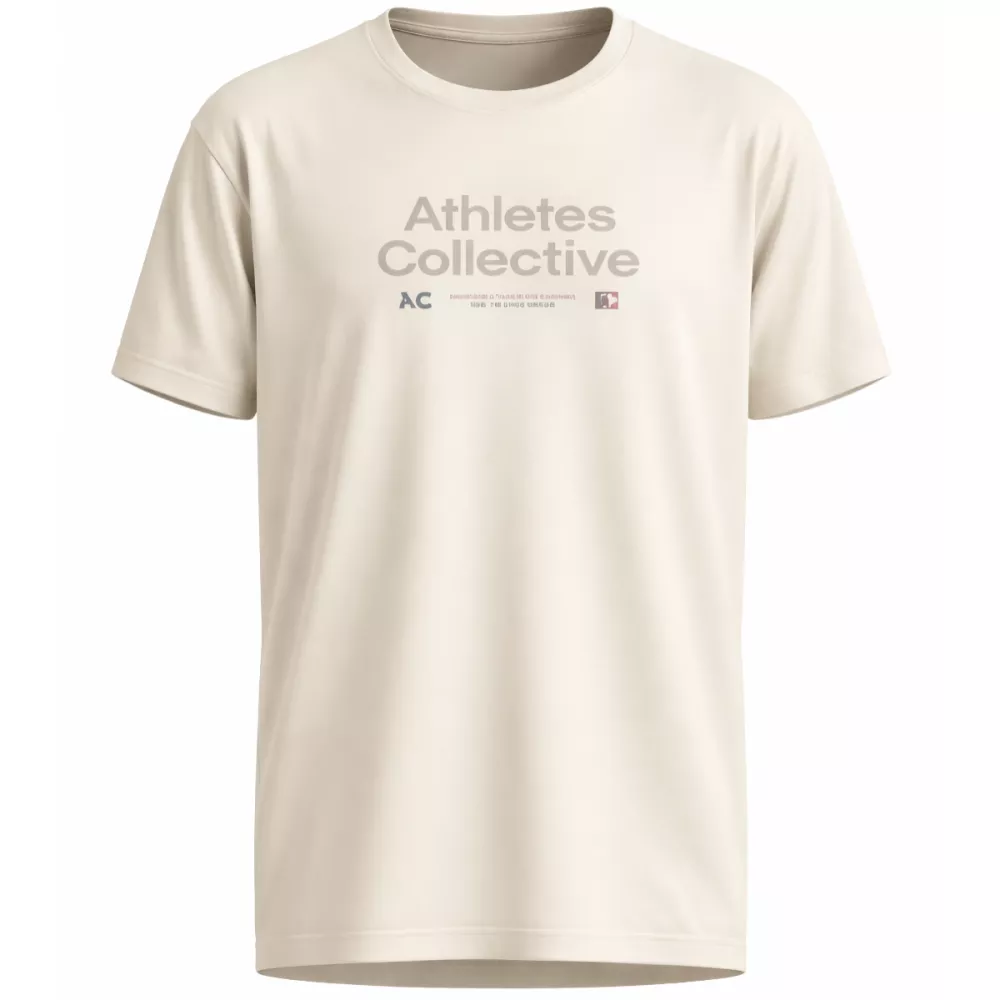 T-shirt blanc-cassé motif Athletes Collective-6XL