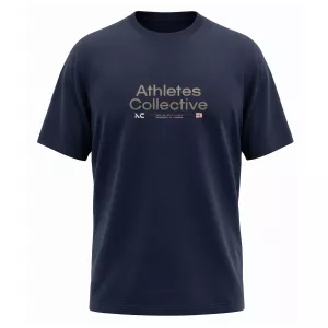 T-shirt bleu marine motif Athletes Collective