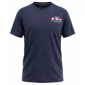 T-shirt Mélange de bleu marine motif flag nautique