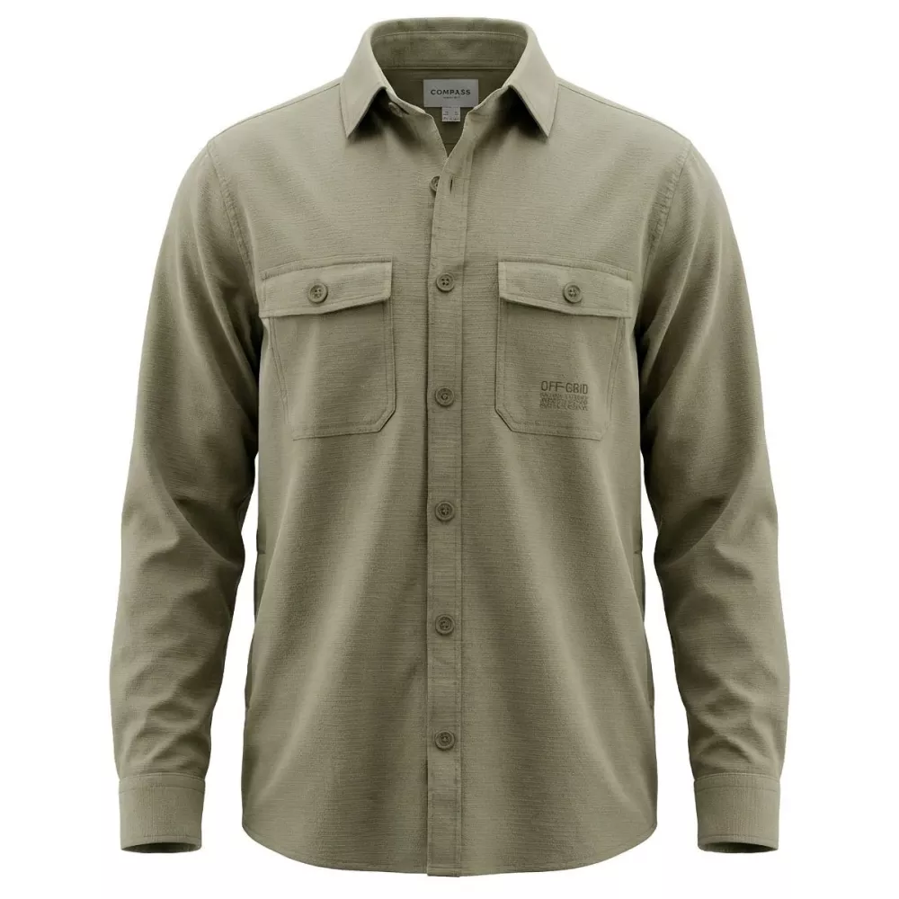 Surchemise Marseille vert olive ripstop stretch -3XL