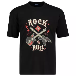 T-shirt ADAMO noir imprimé Rock and Roll