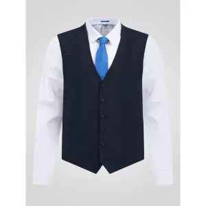 Gilet costume stretch D555 TED bleu marine-P54