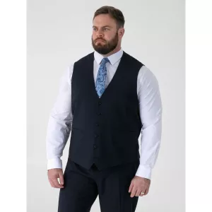 Gilet costume stretch D555 TED bleu marine-P62
