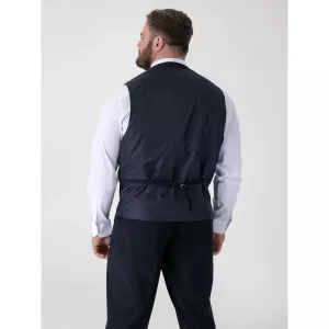 Gilet costume stretch D555 TED bleu marine-P62